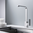 Ver imagem 2 de Torneira Misturador Monocomando Cromado Quadrado para Cozinha ou Banheiro Bica Giratória