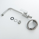 Ver imagem 5 de Torneira Misturador Monocomando Cromado Quadrado para Cozinha ou Banheiro Bica Giratória