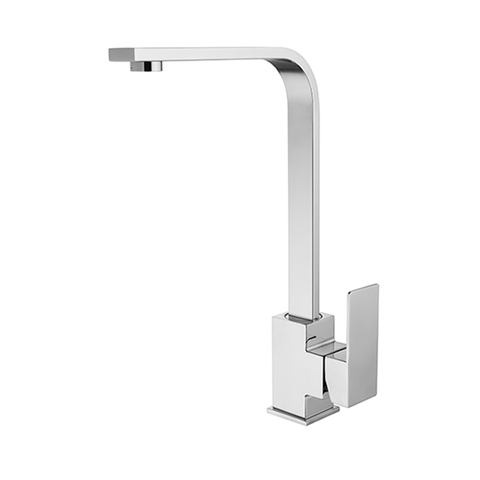 Torneira Misturador Monocomando Cromado Quadrado para Cozinha ou Banheiro Bica Giratória