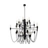 Lustre Pendente Preto Starlux 88cm P/30 Lâmpadas E14 St1843 - 1