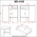 Ver imagem 3 de Mesa Escritório Office de Canto Escrivaninha com Gaveta: Nogal