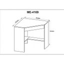 Ver imagem 2 de Mesa Escritório Office de Canto Escrivaninha com Gaveta: Nogal