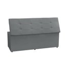 Ver imagem 5 de Kit Painel e Calçadeira Baú Solteiro 0,90m Berlim Suede - Pallazio Cinza