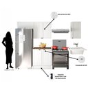 Ver imagem 3 de Composição Cozinha Olivia 4pc 6pt Tpo Poliman Móveis