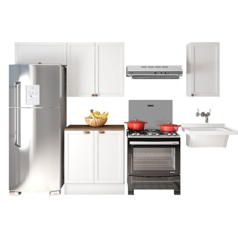Composição Cozinha Olivia 4pc 6pt Tpo Poliman Móveis