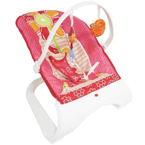 Cadeira Cadeirinha Bebê Descanso Vibratória Musical Brinquedos Menina Rosa Importway BW-095RS - 1