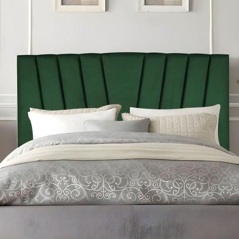 Cabeceira Solteiro Cama Box Estofada 90 Cm Lile Suede Verde