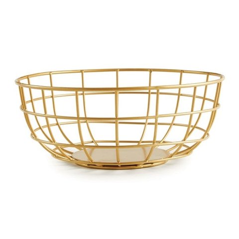 KIT CENTRO DE MESA DOURADO EM METAL - 3 PÇS