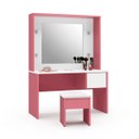 Ver imagem 2 de Penteadeira Infantil com Led Espelho e Banqueta Criança