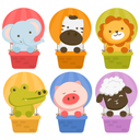 Ver imagem 2 de Adesivo de Parede Infantil Animais Balão Decorativo Quarto Bebe Criança