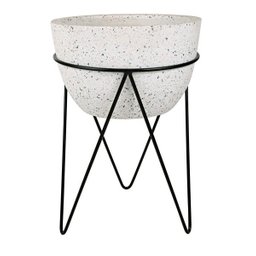 KIT CACHEPOT DE PISO EM CIMEN C SUP EM MET - 2 PCS - 2