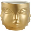 Ver imagem 1 de KIT 2 PEÇAS - CACHEPOT DOURADO EM CERAMICA