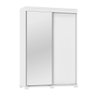 Guarda Roupa Mustang 2 Portas Correr C/Espelho 100%MDF - Fenix - Branco - 1