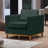 Poltrona Decorativa Para Sala de Estar Jane D05 Linho Verde - Mpozenato - 2
