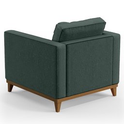 Poltrona Decorativa Para Sala de Estar Jane D05 Linho Verde - Mpozenato - 5