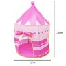 Barraca Infantil Toca Dobrável Castelo Menina Cabana Tenda Divertida Rosa Brinqway BW-068RS - 2