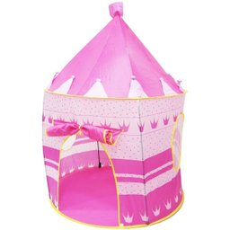 Barraca Infantil Toca Dobrável Castelo Menina Cabana Tenda Divertida Rosa Brinqway BW-068RS - 1