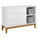 Ver imagem 5 de Berço Americano e Cômoda New Classic Branco com Pés Madeira e Colchão Gazin ? Reller