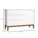 Ver imagem 4 de Berço Americano e Cômoda New Classic Branco com Pés Madeira e Colchão Gazin ? Reller