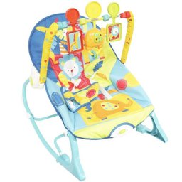 Cadeira Cadeirinha Bebê Descanso Vibratória Musical com Balanço Menino Azul Importway BW-094AZ - 1