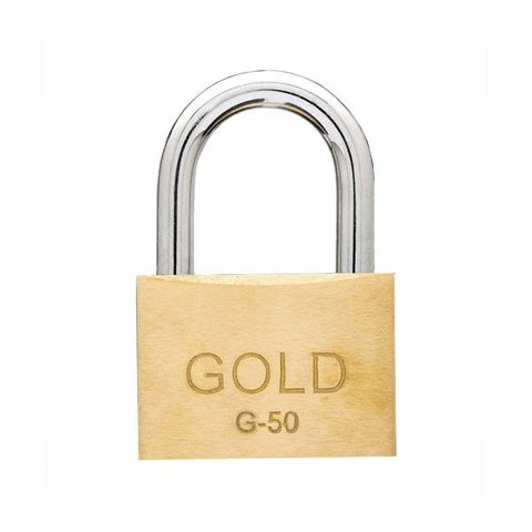 Cadeado Gold Latão Linha Yale 50MM Trava Dupla Anti micha