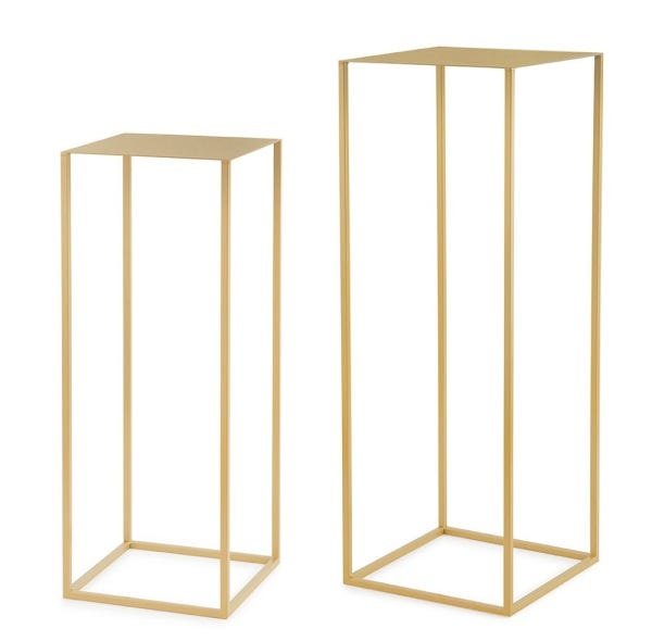 Kit Mesa de Apoio Dourada em Metal - 2 Pcs - 1