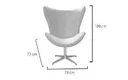 Ver imagem 2 de POLTRONA EGG COM PE GIRATORIO CAPITONE NUDE
