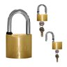 Cadeado Multiponto Gold 50mm 3 chaves Anti Micha Aço Latão - 2