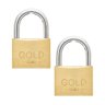 2 Cadeado Gold Latão Linha Yale 40MM Trava Dupla Anti micha - 1