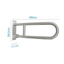 Ver imagem 3 de Barra de Apoio Inox Cromado Rebatível 28X60cm Acessibilidade