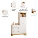 Ver imagem 3 de Guarda Roupa com Cômoda Q Encanto Slim Mdp Qmovi