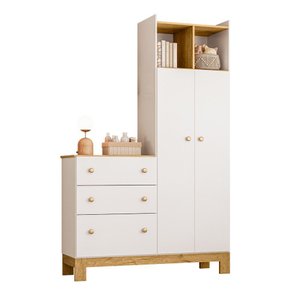 Guarda Roupa com Cômoda Q Encanto Slim Mdp Qmovi