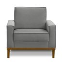 Ver imagem 6 de Kit Sofá 3 Lugares 2,10m com Chaise e 2 Poltronas Living Lavinia Linho Cinza Adonai Estofados