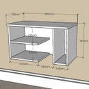 Ver imagem 2 de Estante Livros moderno com nichos em mdf Cinza