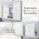 Ver imagem 5 de Guarda-Roupa Casal 6 Portas 4 Gavetas com Espelho Premium Yescasa Branco