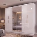 Ver imagem 7 de Guarda-Roupa Casal 6 Portas 4 Gavetas com Espelho Premium Yescasa Branco