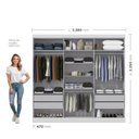 Ver imagem 4 de Guarda-Roupa Casal 6 Portas 4 Gavetas com Espelho Premium Yescasa Branco