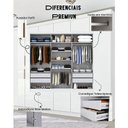 Ver imagem 6 de Guarda-Roupa Casal 6 Portas 4 Gavetas com Espelho Premium Yescasa Branco