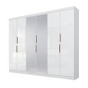 Ver imagem 6 de Guarda-Roupa Casal 6 Portas 4 Gavetas com Espelho Premium Yescasa Branco