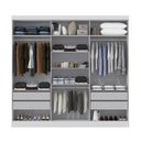 Ver imagem 5 de Guarda-Roupa Casal 6 Portas 4 Gavetas com Espelho Premium Yescasa Branco