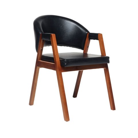 Cadeira Sala de Jantar Premium com Braço Madeira Maciça Movellu Home