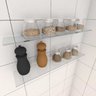 Kit com duas Prateleira para cozinha 50 cm vidro temperado - 1