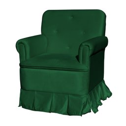 Poltrona Amamentação com Balanço + Puff Laura Veludo Verde - 2