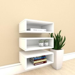 Kit Nichos aparador moderno em mdf Branco - 1