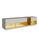 Ver imagem 5 de Rack para Tv até 65 Polegadas com 3 Gavetas e 1 Nicho com Iluminação em Led Rgb Mel/arenas -