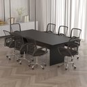 Ver imagem 2 de Mesa de Reunião para Escritório 220x100cm Me4190 Preto