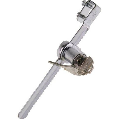 Fechadura jacaré cromada para vitrine ou freezer