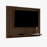 Painel para Sala Quarto Tv Smart até 43 Polegadas Ripado Prateleira:Canela - 1