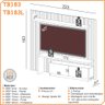 Painel Ripado Mdf para Tv 2,23 X 1,83m com Luzes Led Tb183l Pradel Móveis-freijó/off White - 5