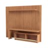 Painel Ripado Mdf para Tv 2,23 X 1,83m com Luzes Led Tb183l Pradel Móveis-freijó/off White - 4